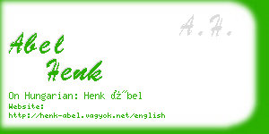 abel henk business card